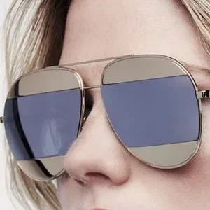 Christian Dior CD mirrored split gold aviator sunglasses ? with case Italy made Dior | Accessories | Christian Dior Cd Mirrored Split Gold  main image 3